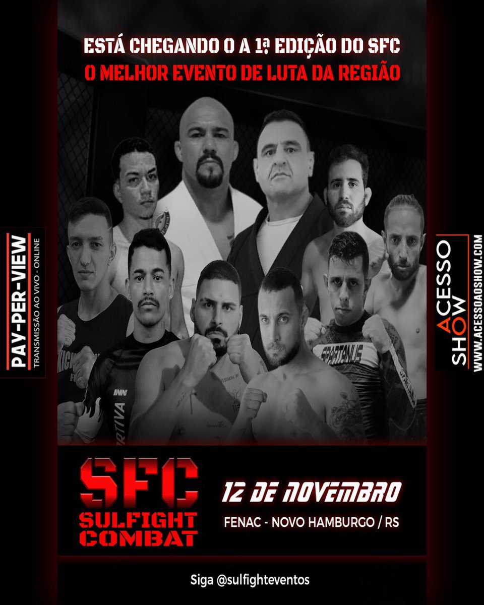 sulfightcombat's tweet photo. O MMA retorna a Novo Hamburgo
SULFIGHT COMBAT 1 https://t.co/E7SWvy3Q66