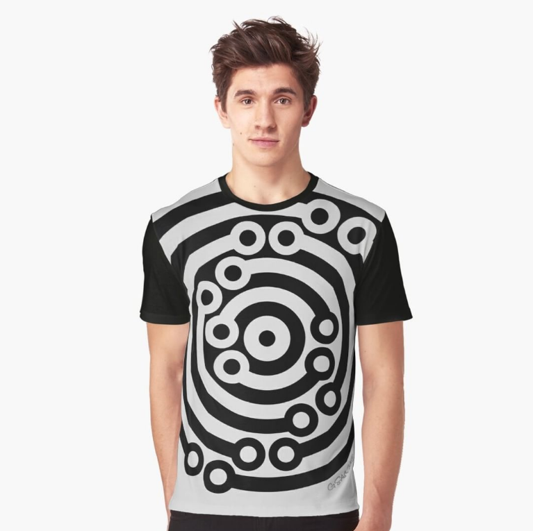 gsarcone's tweet photo. My New Minimal Op Art Work: "Magic Charm"
Intriguing visual figure / ground effect: Are there 4 black bangles or 4 white bangles?
Available as t-shirts and posters from my online gallery: https://t.co/XBsCdl43NU
#opart #figureground #opticalillusion #visualeffect #zen #tshirt https://t.co/eFfXcHbRwL