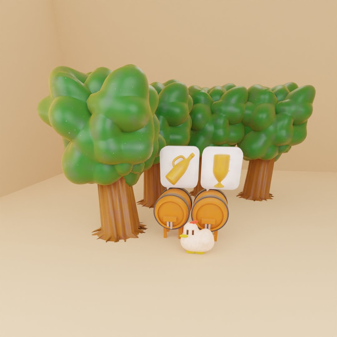 MochimochiOchie's tweet photo. 引き続き、スタデューバレーのモチーフを3D化しました。Continuing on, the motif of Stardew Valley has been converted into 3D.
#blender 
#blender初心者 
#b3d 
#StardewValley 
#スタデューバレー https://t.co/f5bGBHJI5K