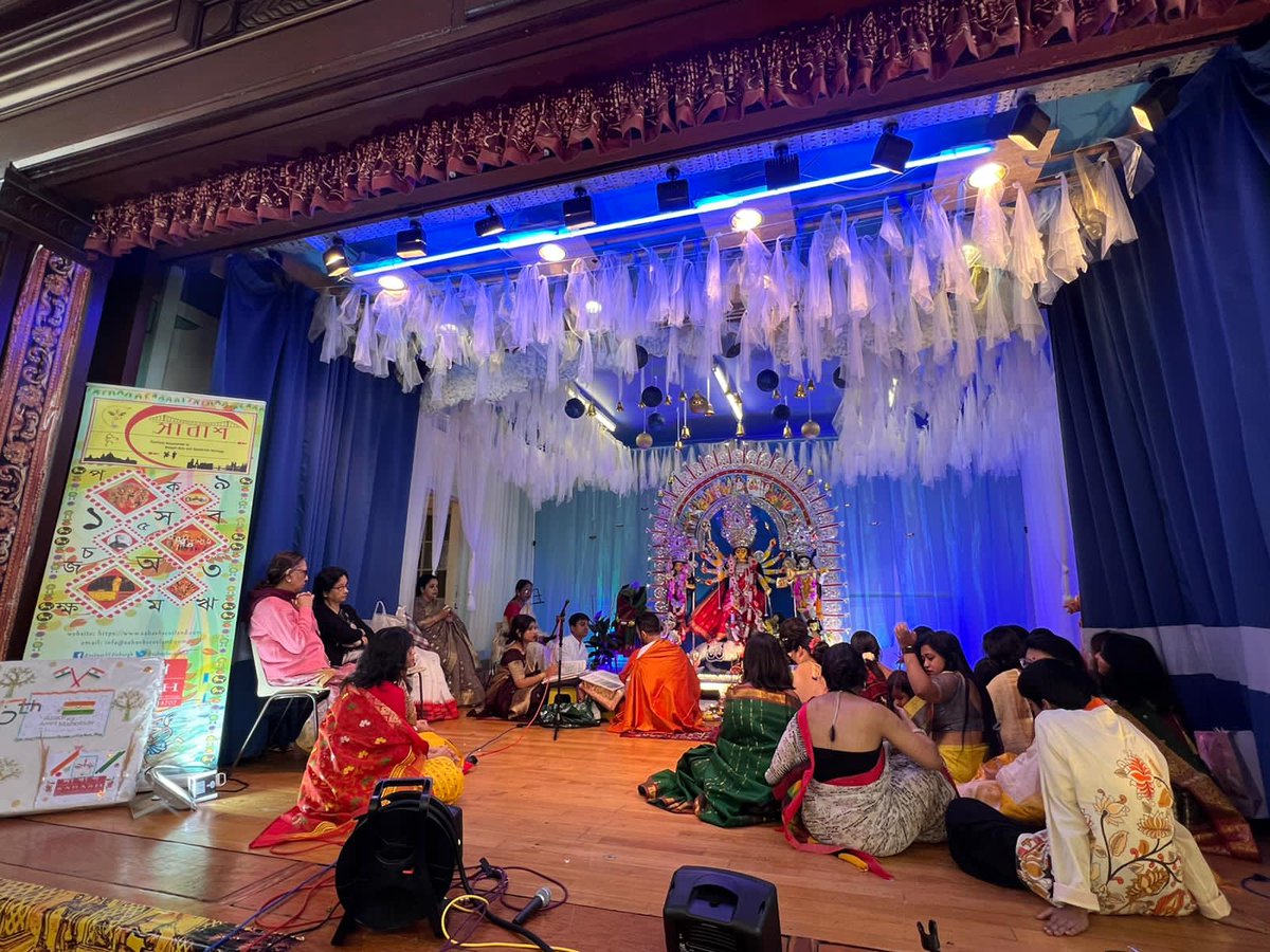 DDIndialive's tweet photo. #DurgaPuja being celebrated in Edinburgh, Scotland. Some glimpse from today’s #Saptami and Ashtami Puja

@tapasjournalist https://t.co/dGf08scPWQ