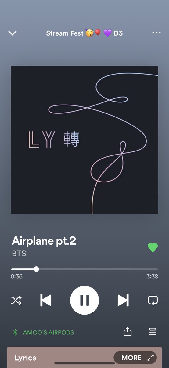 btspkstreaming's tweet photo. Airplane Pt.2 is playing for us, are you streaming? #BTSStreamFest_D3 is going on~ ๐ถ
Letโs jam ๐๐บโจ
https://t.co/l1g78uWwRf https://t.co/UcjT2OfloJ