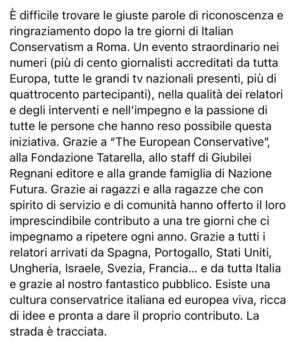giubileif's tweet photo. Grazie di cuore a tutti #italianconservatism https://t.co/dHKmR7I5Ux