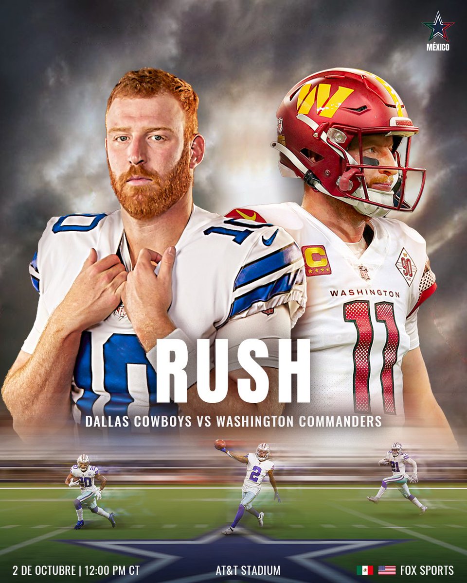SomosCowboys's tweet photo. ¡Hoy es día de juego! 🏎💨 🏁#WASvsDAL https://t.co/vwD8DdBknR
