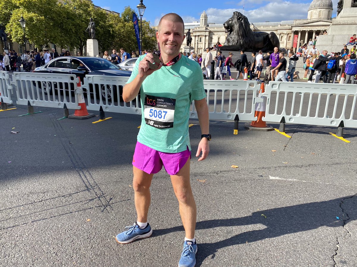 .<a href="/LondonMarathon/">TCS London Marathon</a> complete. A bit slower than last time but I’m fatter and older now. 4hrs 12mins 9 secs.

(Thank you for your good luck messages you sent on Friday ❤️)