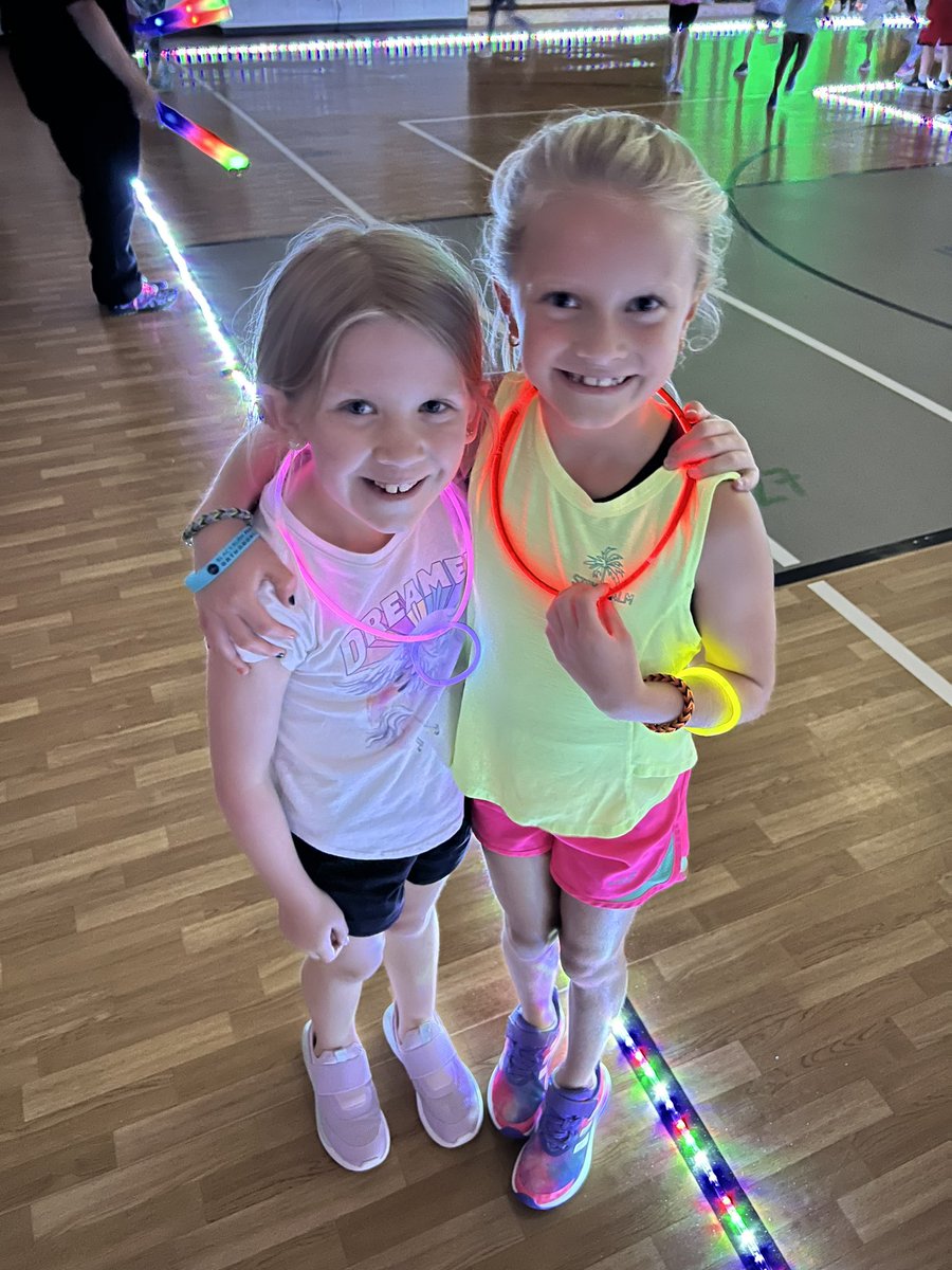 Thank you <a href="/JenksPta/">Jenks PTA</a> for hosting an amazing Glow Run! These besties had a great time 🏃‍♀️🐾 <a href="/MJEjags/">Jenks Elementary</a>