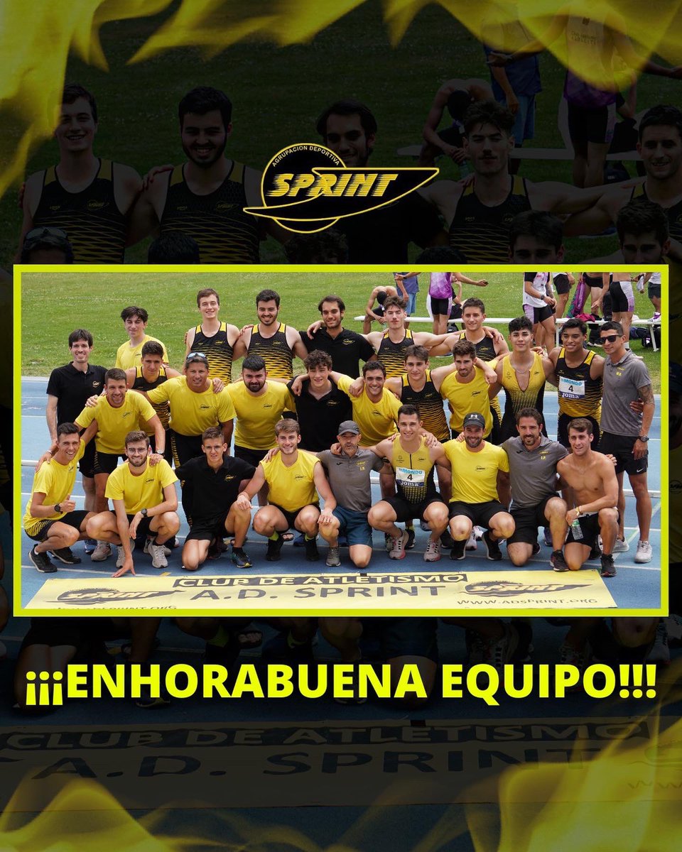 SOMOS DE PRIMERA 🥳💛🖤 

#primeradivision #atletismo #agrupaciondeportivasprint