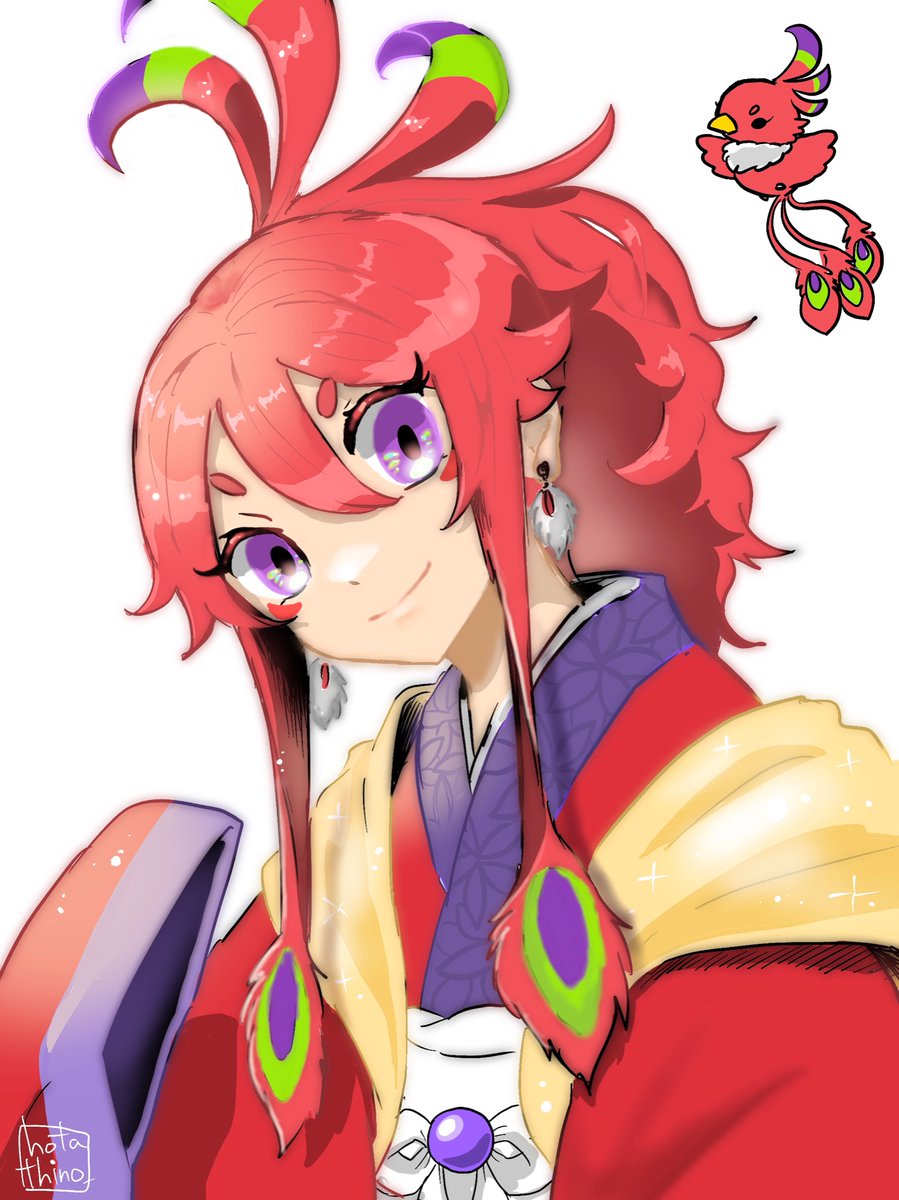 「久しぶりの朱雀ちゃん(人型) 」|ほたてぃーの@グッズ通販受付中のイラスト