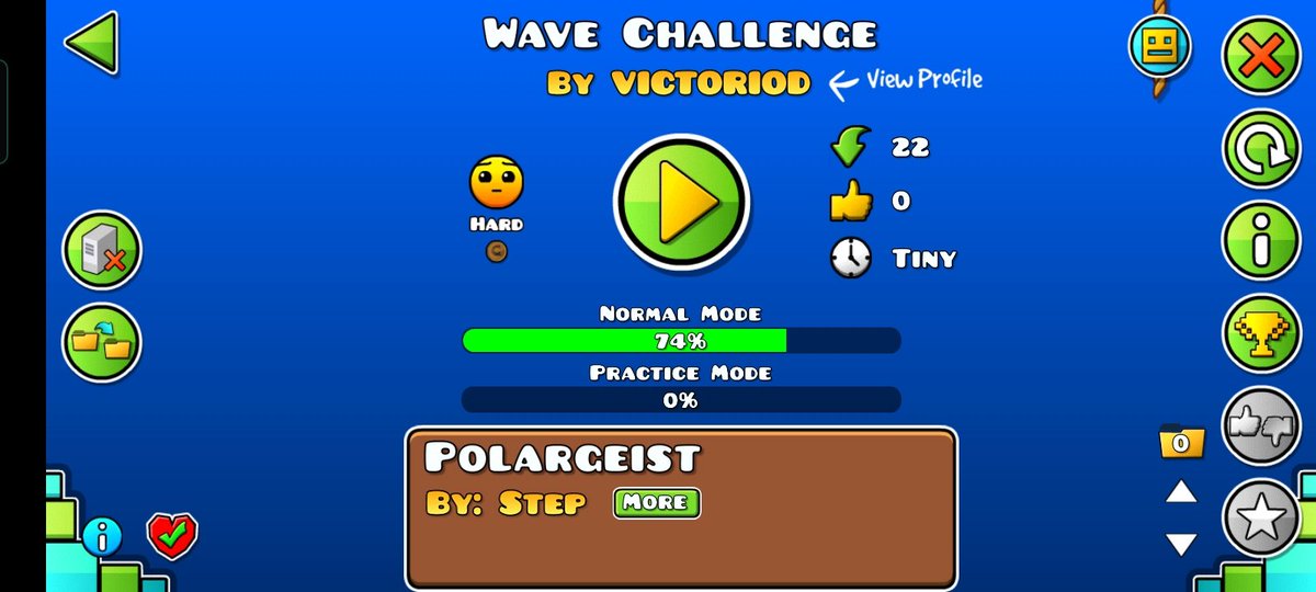 _VICTORIOD's tweet image. This is my very first level. If anyone wants to play, here&apos;s the ID:84207893
#geometrydash #geometrydashlevel #gd #geometrydashlevels  #geometrydashcreator #geometrydashindonesia #robtopgames #gdlevel  #robtopgamesofficial #gaming