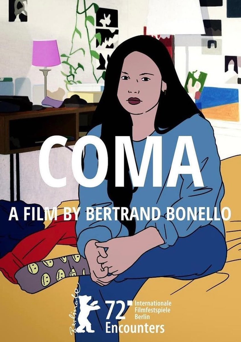 I'm still digesting what I've seen last night in Coma, a pandemic inspired film with animation, nightmares, Zoom etc. The experience is like diving into the brain of monsieur Bonello. What a guy he is! 
#NYFF60 #Coma