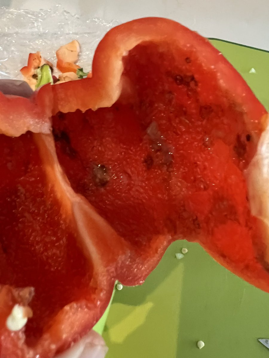 andy_d_browne's tweet photo. @marksandspencer purchased today at M&amp;S Camberley. Rotten Red Pepper on the inside. https://t.co/kqsiOiDFIw