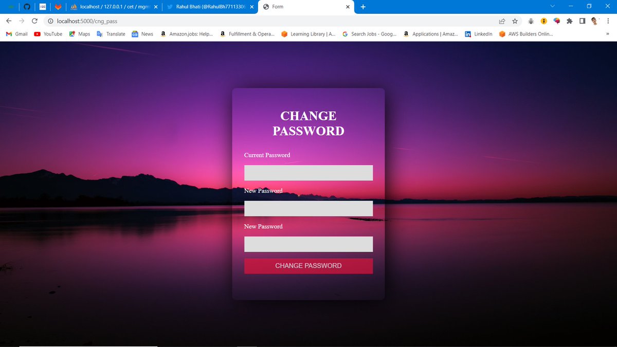 rahuldotsol's tweet image. Project 1 Login and Register Form. Displaying Profile and Change Password or Edit Record and Logout.  
#30dayofcode #30dayofdev #30dayofweb #NodeJS  #webdevelolment #webdev #expressjs #pug #backend #fullstackdeveloper #frontenddev #100daysofcoding #webdevelopers #MySQL #databases