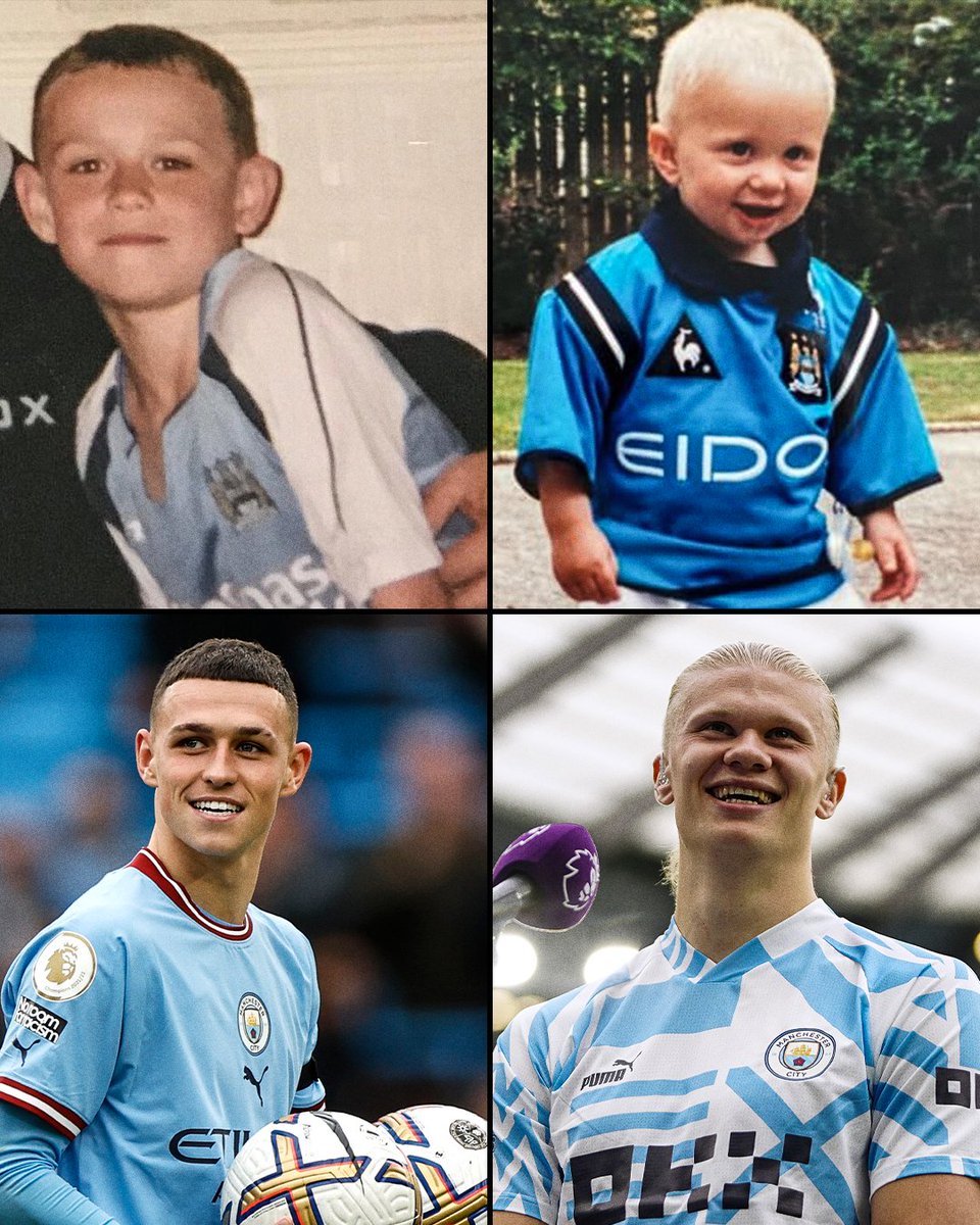 ESPNFC's tweet photo. Two lifelong City supporters scoring hat tricks against their cross-city rival 👏

Never stop dreaming 💙

(h/t @City_Xtra) https://t.co/dzeFTiAzCY
