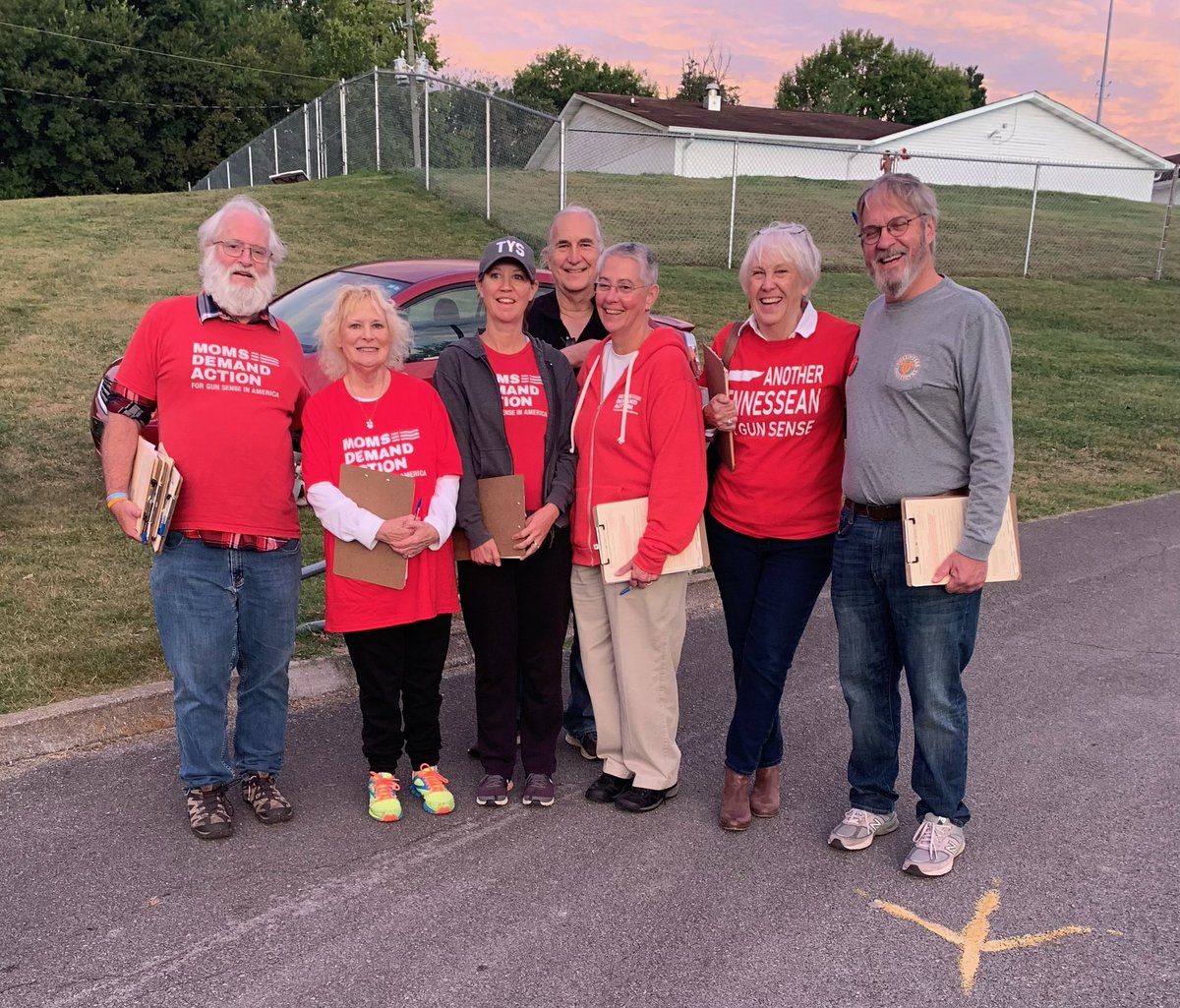 A bunch of Knoxville, TN, @MomsDemandAction volunteers registered people to vote before the Austin East football game. The school is the heart of a community hit hard by gun violence. Vote the gun lobby out! #MomsAreEverywhere!