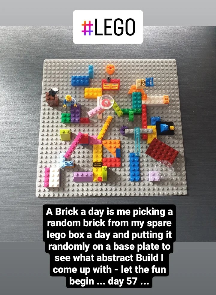 jslegobricks's tweet photo. A Brick a day ... Day 57 ...

A Brick a day is me picking a random brick from my spare lego box a day and putting it randomly on a base plate to see what abstract Build I come up with - let the fun begin ... day 57 ...

#lego @LEGO_Group #legobricks #abstractlego #funwithlego https://t.co/IOl6vtzF2e