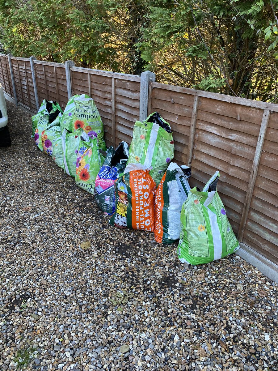 A delivery of well rotted horse manure for the garden courtesy of a friend