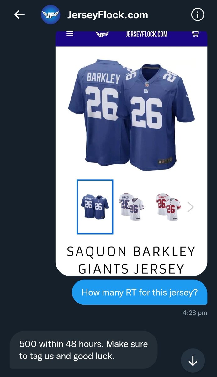 Kev (@kevp88) on Twitter photo Would love any RTs to get this challenge for <a href="/saquon/">Saquon Barkley</a> jersey <a href="/LicensePlateGuy/">LPG - NYG</a> <a href="/Giants/">New York Giants</a> <a href="/JerseyFlock/">ShopJerseyFlock.com</a> #BigBlue #NFLUK #NFL Would love any RTs to get this challenge for <a href="/saquon/">Saquon Barkley</a> jersey <a href="/LicensePlateGuy/">LPG - NYG</a> <a href="/Giants/">New York Giants</a> <a href="/JerseyFlock/">ShopJerseyFlock.com</a> #BigBlue #NFLUK #NFL