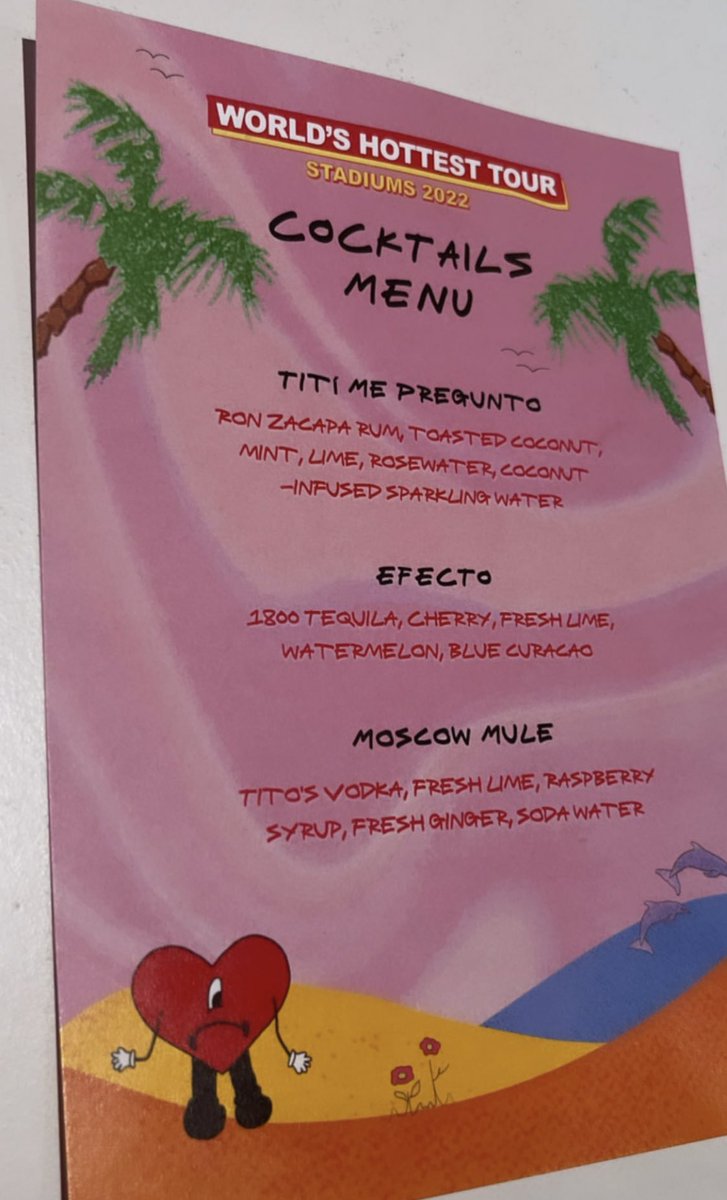 badbunnyontour's tweet photo. After Party Cocktails 🍸🎉🏝️ https://t.co/595ji9MhNP