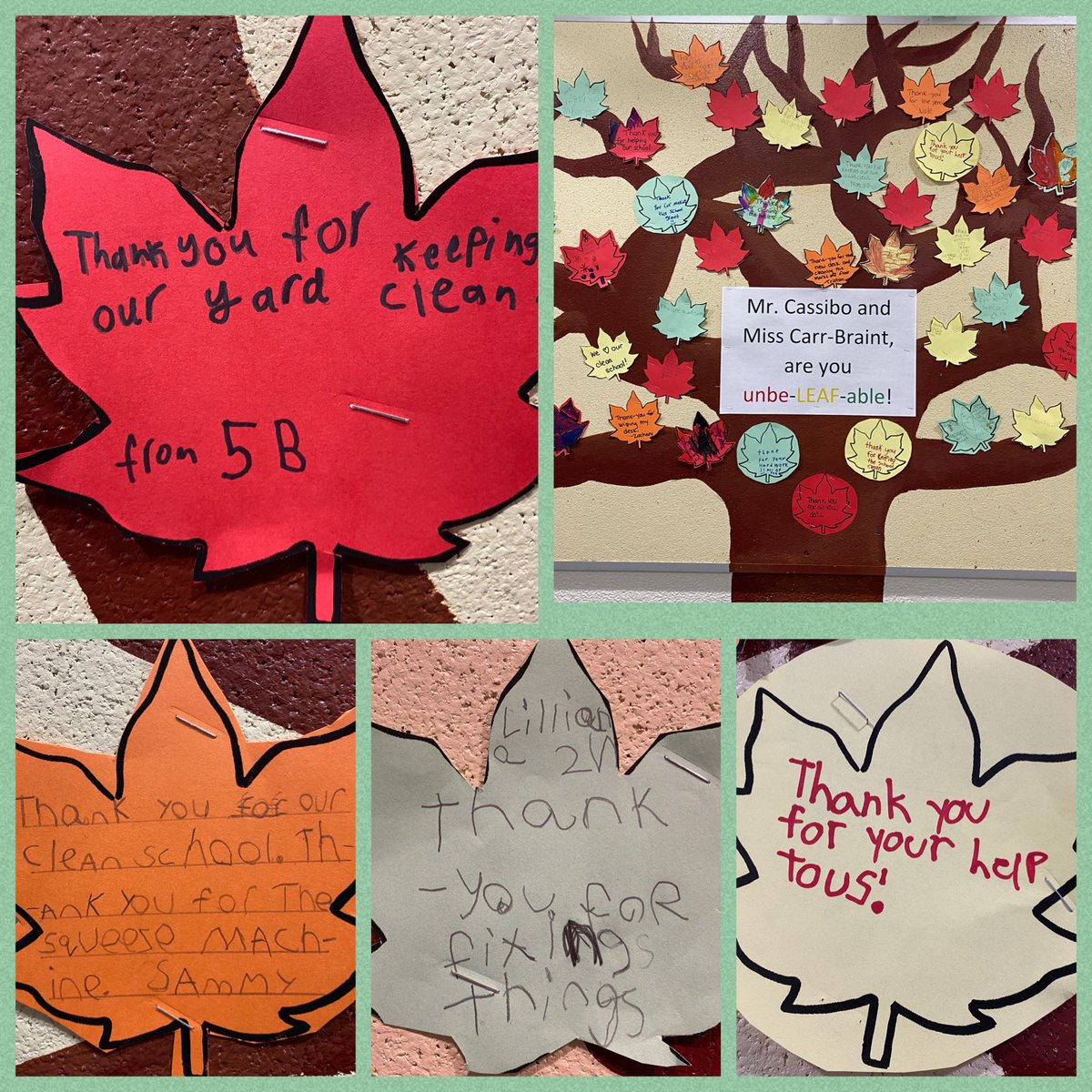 Today is National Custodial and Maintenance Workers Recognition Day. Thank you to Mr. Cassibo and Miss Carr-Braint, you are both UNBE-LEAF-ABLE! <a href="/HPE_Facilities/">HPEDSB - Facility Services</a>