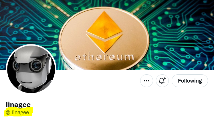 AlterEgoOnX's tweet photo. How did the @underscoreens @underscoreENS1 guys miss this? 

_linagee is the legend's twitter handle! I have reserved _linagee.eth for @_linagee and would love to pass it on to him!  

#ENS #ensdomain #underscoreENS https://t.co/jyND7tmPsp