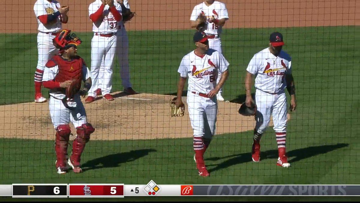 MLB on X: Albert, Yadi, and Waino are taken out of the game