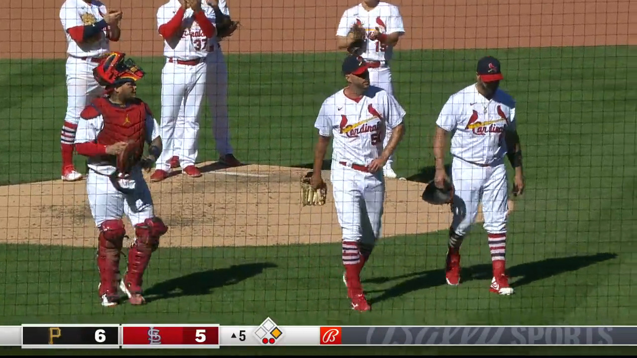 MLB on X: Albert, Yadi, and Waino are taken out of the game together. ❤️   / X