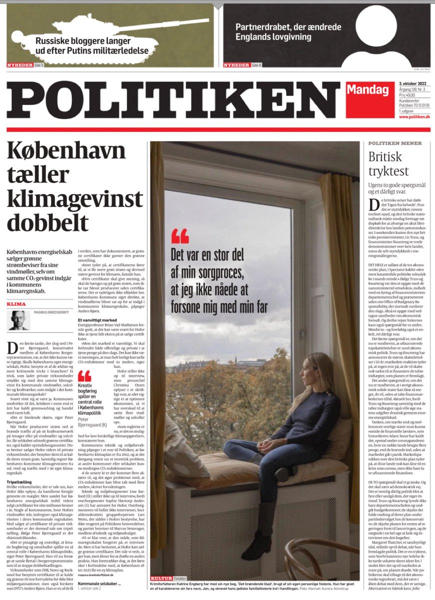 jonasholmdk's tweet photo. Tak til @PPBjerregaard for at kaste lys på det klimafifleri, der foregår i @koebenhavner, når man med den ene hånd tillader det kommunalt ejede HOFOR at sælge grønne certifikater, som private selskaber kan smykke sig med, og med den anden selv bogfører klimagevinsten  #dkpol https://t.co/j8tYiC7vz4