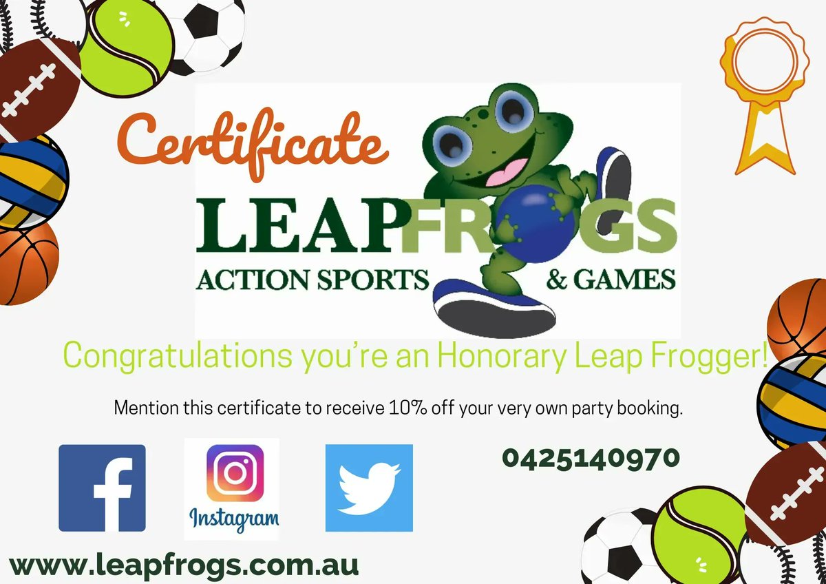 LFASAG's tweet photo. Designing a new certificate, what are you thoughts? #certificate #kidsparty #birthdayparty #sportsparty #fun https://t.co/jSA9ZWWTqI
