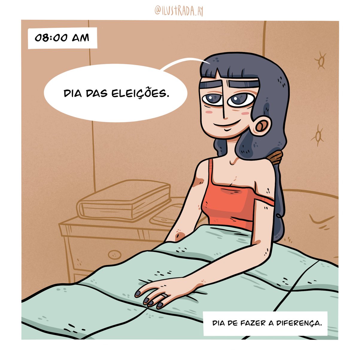 CantoAy's tweet photo. [Aquela do voto certo]
@ilustrada_ay
.
.
#arte
#mulheresquadrinistas 
#hq 
#artesequencial 
#ilustradora
#votocerto 
#eleicoes2022 
#procreateart 
#womanartist  
#domingo 
#ilustra
#ilustrac‌a‌odigital  
#lula2022 
#democracia 
#voto https://t.co/asNpxcbViL