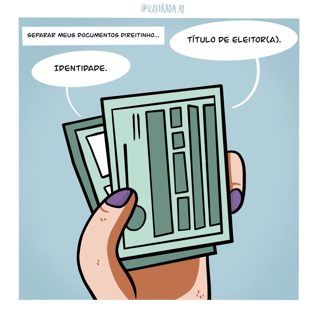 CantoAy's tweet photo. [Aquela do voto certo]
@ilustrada_ay
.
.
#arte
#mulheresquadrinistas 
#hq 
#artesequencial 
#ilustradora
#votocerto 
#eleicoes2022 
#procreateart 
#womanartist  
#domingo 
#ilustra
#ilustrac‌a‌odigital  
#lula2022 
#democracia 
#voto https://t.co/asNpxcbViL