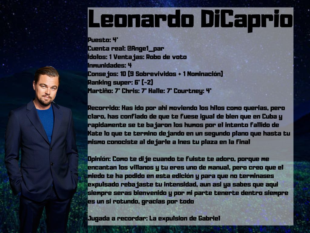 ExpedicionAl's tweet photo. 4º PUESTO: Siempre villano, siempre mala persona, siempre liante, esta edición tampoco lo ha conseguido pero haciendo gala de una grandiosa evolucion detras de @Leonardo_ExpDi se encontraba EL MIVI DE COURT @Ange1_par 
ANTERIORMENTE:
-Theo en Cuba (7º) https://t.co/eGDANx8Dqz