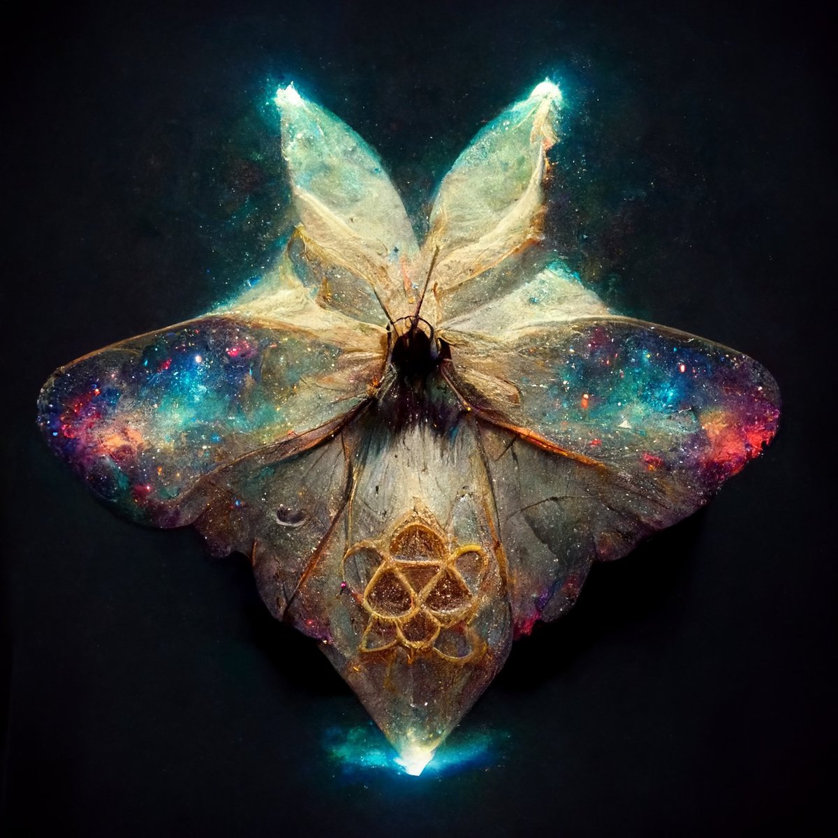 Let there be wonder in your heart... #brokenreality #sacred #moth #nfts #ai #airt #MintingSoon #comingsoon #art #artist #generativeart