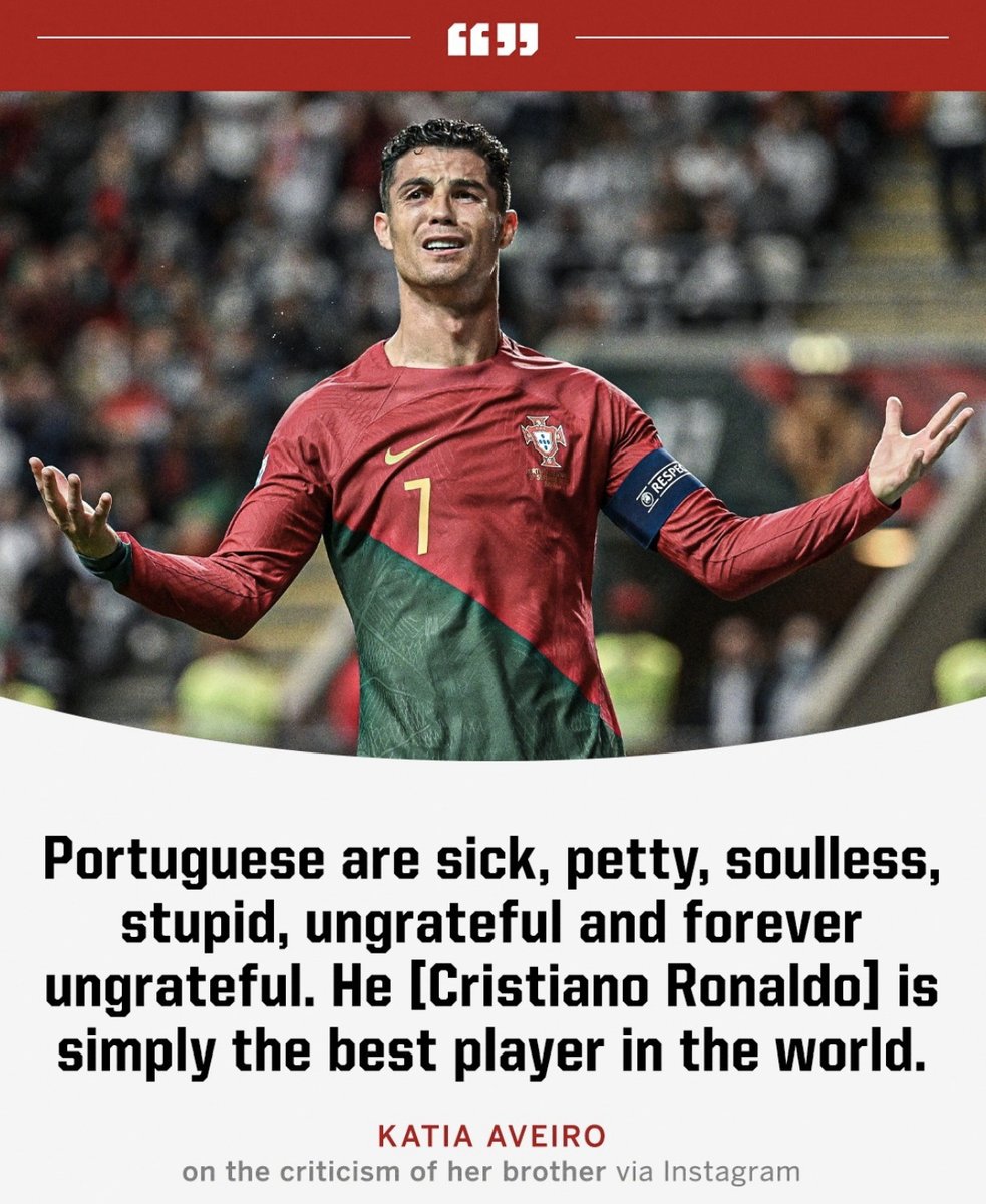 footy_prime's tweet photo. Cristiano Ronaldo's sister sure sounds a lot like Dunny talking about CR7. Don't you think? https://t.co/fQgr2GKdzT