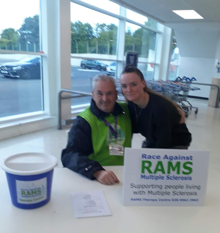 LongSclerosis's tweet photo. RAMS Therapy Centre Collection . Saturday 10th September 2022 . Tesco Newtownbreda . £386.28 . Thank you very much to everyone who donated to help provide Oxygen Therapies Treatment for people living with Multiple Sclerosis in Northern Ireland . https://t.co/LdETp5kIgn