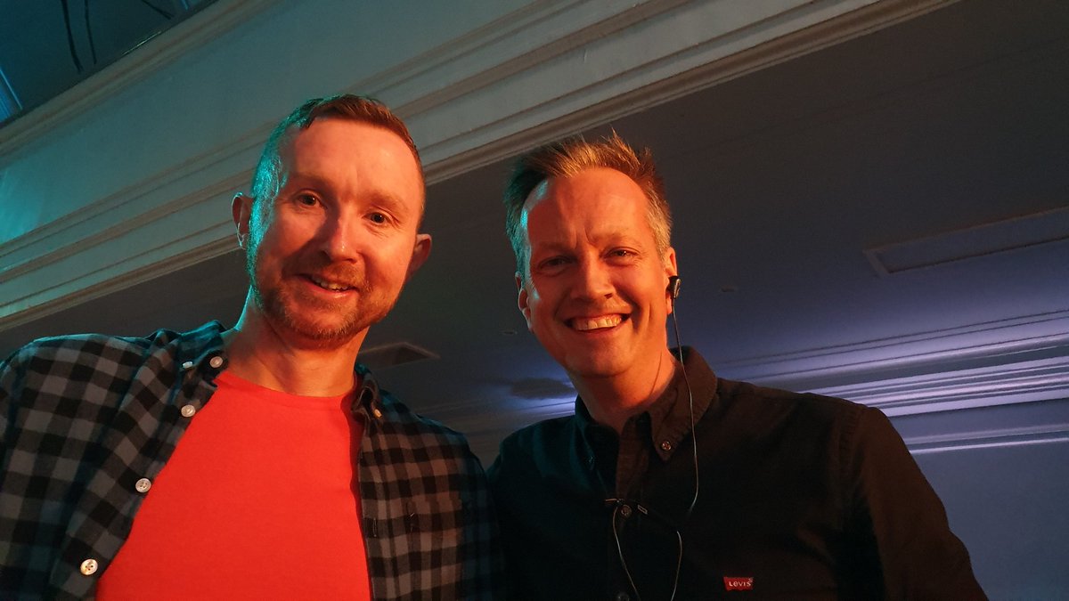 RustyNail76's tweet photo. BBC New Comedy Awards at the Grand Hall, Kilmarnock tonight. Got to meet Mike the cameraman from @TheLastLeg https://t.co/pm4IFRrHO2