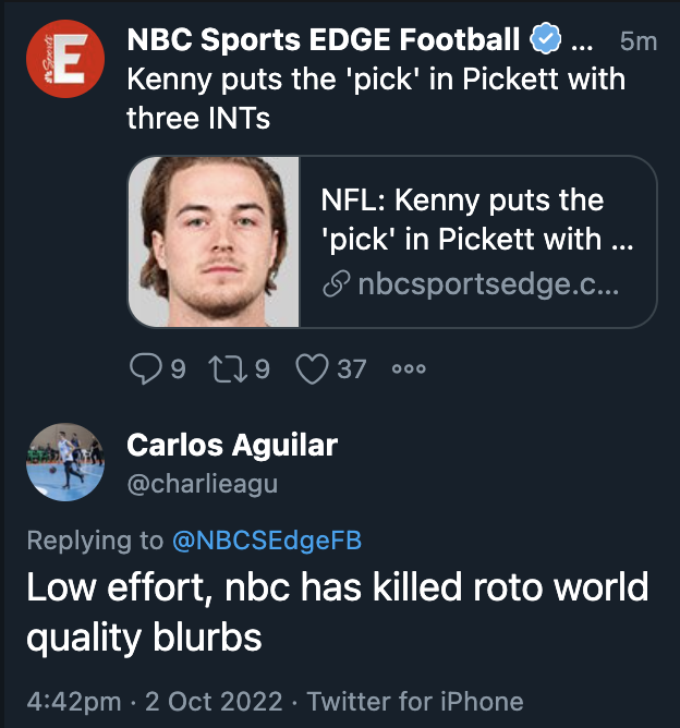 Denny Carter tweet media