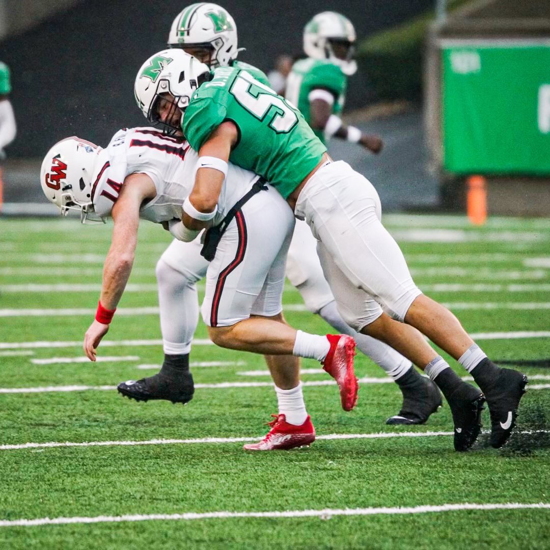 HerdFB's tweet photo. 𝐎𝐖𝐄𝐍 𝐏𝐎𝐑𝐓𝐄𝐑 

🟢 2.0 sacks Saturday
🟢 #6 in Sun Belt in sacks
🟢 Only player in college football this season with 3 sacks, 1 interception, 1 fumble recovery and 1 defensive touchdown

#WeAreMarshall https://t.co/fcqGrL6oDt