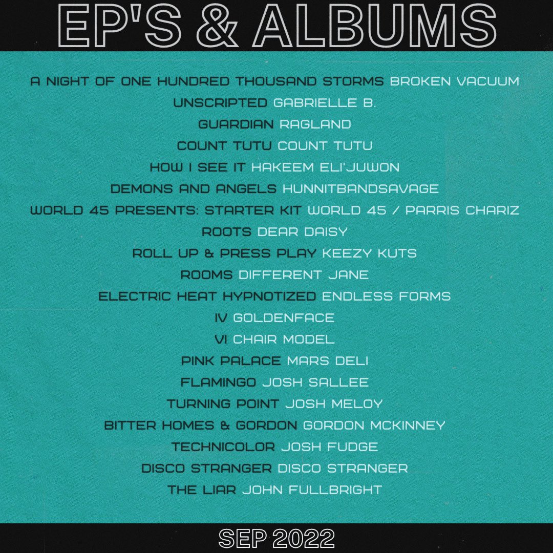 circle_lotus's tweet photo. Release Roundup: September 🪷
 We compiled releases from last month into one (Spotify) playlist - give it a listen &amp; show these artists some love! ⬇️
https://t.co/yV3m0Azr1Y https://t.co/Hb08embPTf