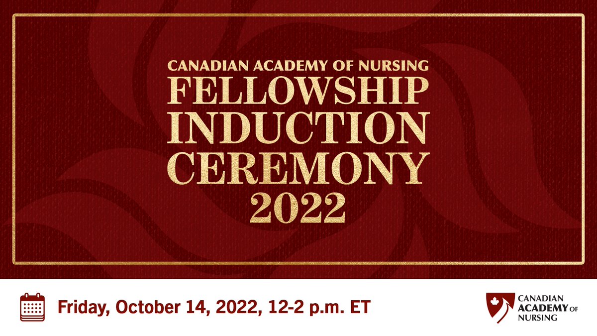 Join us on October 14th to celebrate nursing excellence and recognize the 2022 Class of Fellows of the Canadian Academy of Nursing!

 Register now: cna-aiic-ca.zoom.us/webinar/regist…