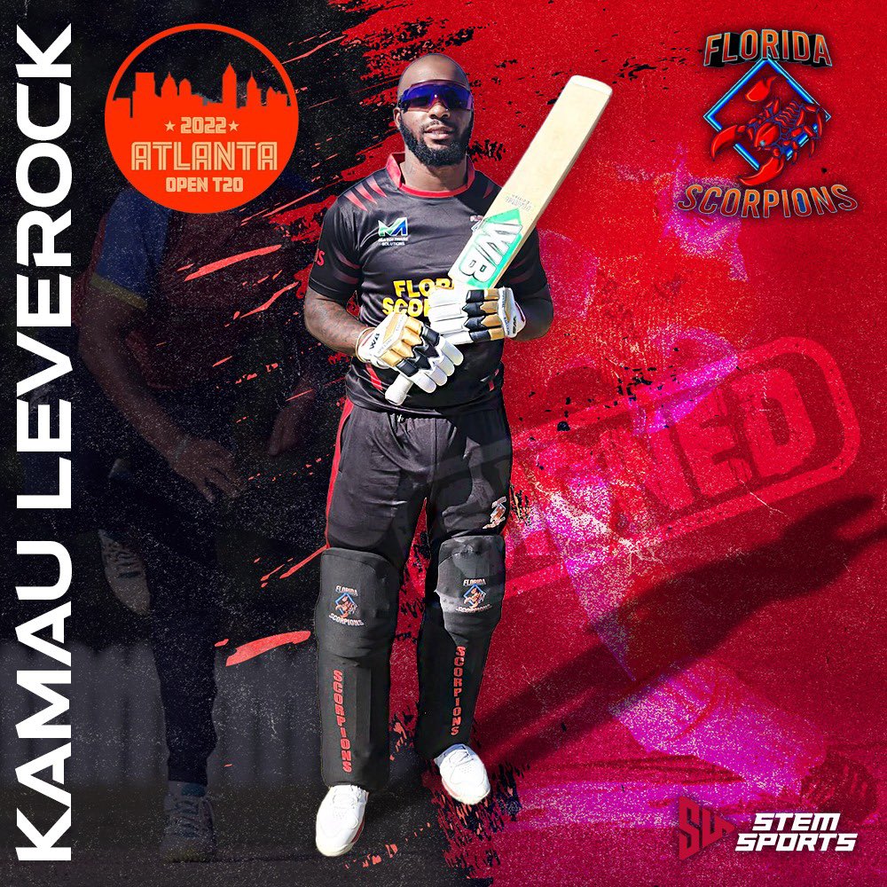 Stemsports1's tweet photo. Deal Announcement - @KLeverock_22 will play for Florida Scorpions in the Atlanta Open ! 🤩✈️

#Cricket #USA #Atlanta #FloridaScorpions #Bermuda #Allrounder #KL22 #Deals #OneTeamOneDream #StemSports https://t.co/yZHoFNYK8M