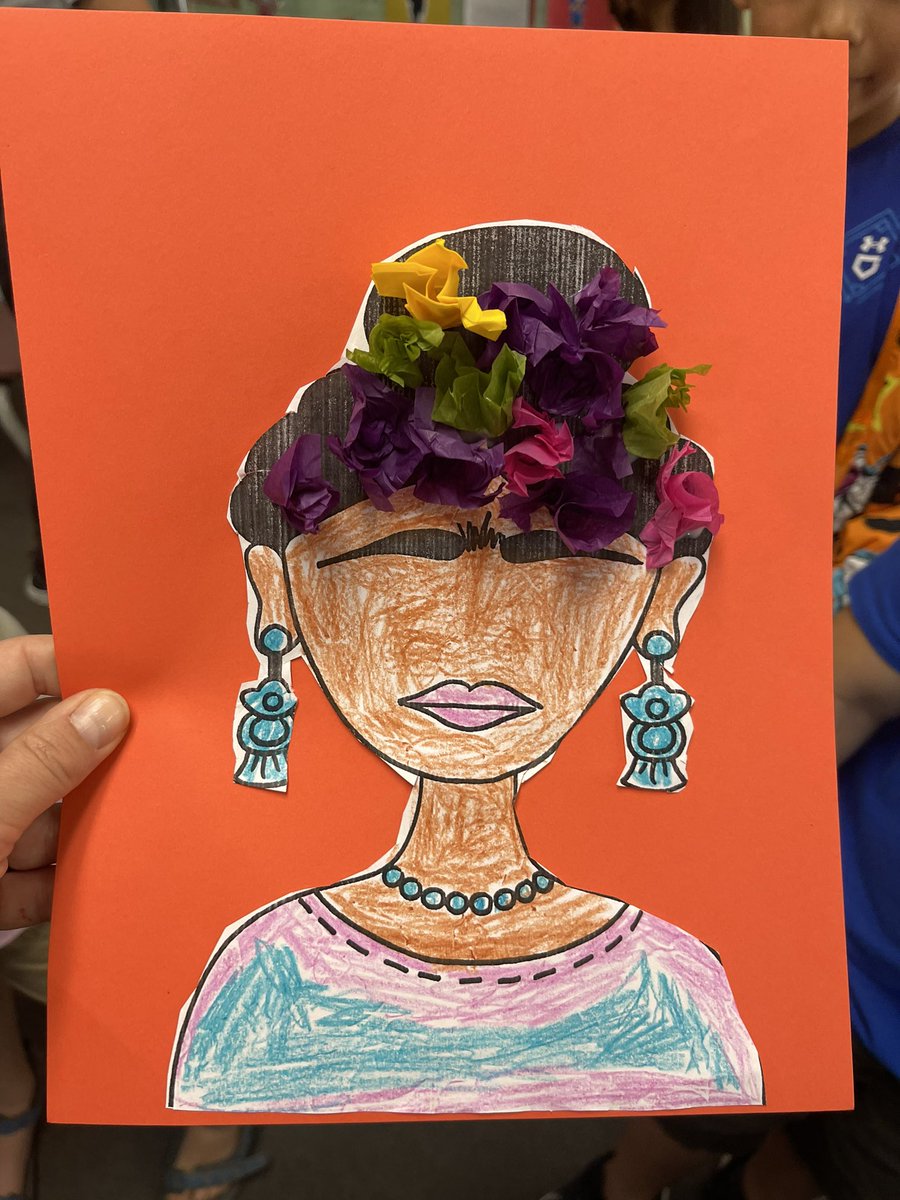 I love how these Frida Kahlo Art Portraits turned out in celebration of #HispanicHeritageMonth #3rdgrade