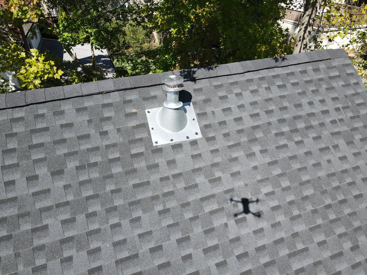 Another priceless drone shot. This metal chimney was not viewable from the ground. #watchung  #homeinspector #warren #summit #shorthills #berkeleyheights  #homeinspection #westfield #firsttimehomebuyer  #househunting #drone #buyingahome #Google #inspection  
 #HVAC #chimney #dji