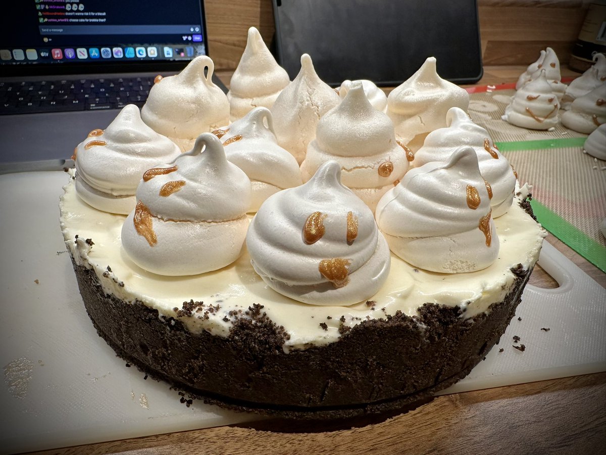 MinistryOfBoom's tweet photo. Thanks to all who popped into the stream this evening! The baking turned out ok to be honest! Although the black pen didn’t work on the meringue 👻🤣#Halloween https://t.co/7Qz7amIJQ8