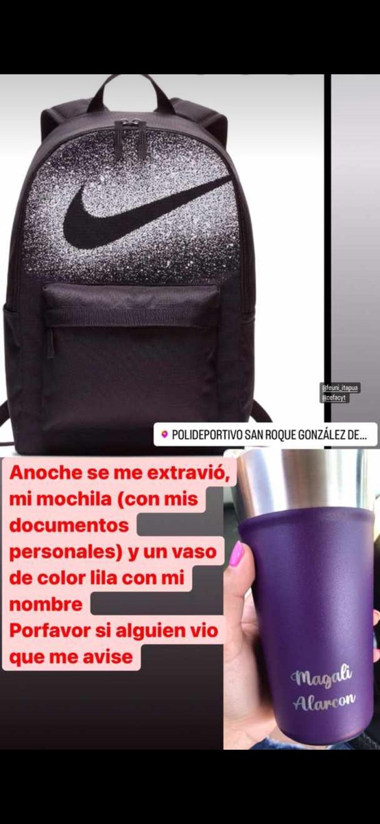 Necesitamos la solidaridad y ayuda de todos para poder encontrar y devolver sus pertenencias a nuestra compañera  <a href="/_magalialarcon/">Maga</a> que anoche se le extravío.