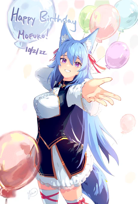 Today is Mofuko's birthday! Happy birthday!! #mofudayo 