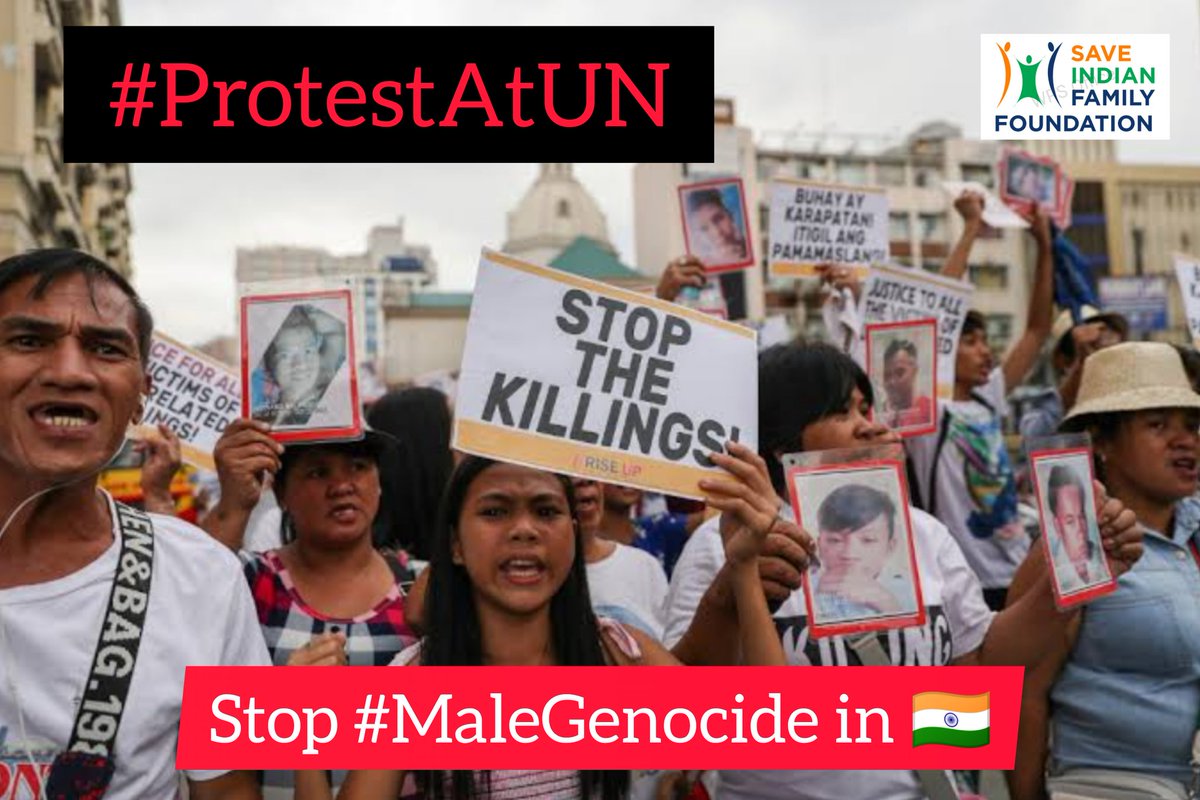 untoldStoryMens's tweet photo. #ProtestAtUN

Lawyer Lobby in India 🇮🇳 promotes #MaleGenocide

No one talk about Male Suicide rates dues to False cases and Matrimonial harassment on Men https://t.co/TtxglLxb97