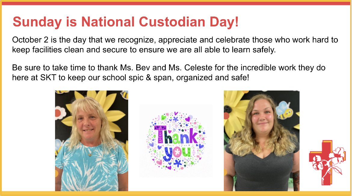 We’ve got two of the best at SKT!! Thanks Bev &amp; Celeste!! #BeSKT #NationalCustodialWorkersDay