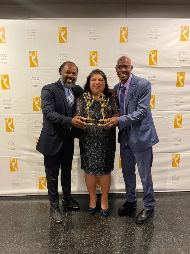 JamilaPaksima's tweet photo. Thrilled + humbled to win my 1st Emmy for the extraordinary story of two brothers Lee &amp; Dennis Horton who spent 28 yrs fighting their innocence.  This is an amazing redemption story. They had to join us on the podium. Cheers to freedom + 2nd chances! ⁦⁦@chasingthedream⁩ https://t.co/NnTMQfg47T