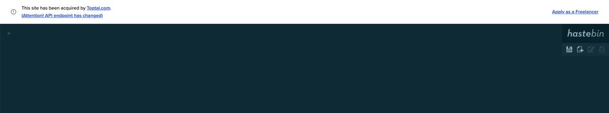 CKsTechNews's tweet image. #Hastebin under criticism after the takeover from Toptal.com

Discussion
github.com/toptal/haste-s…