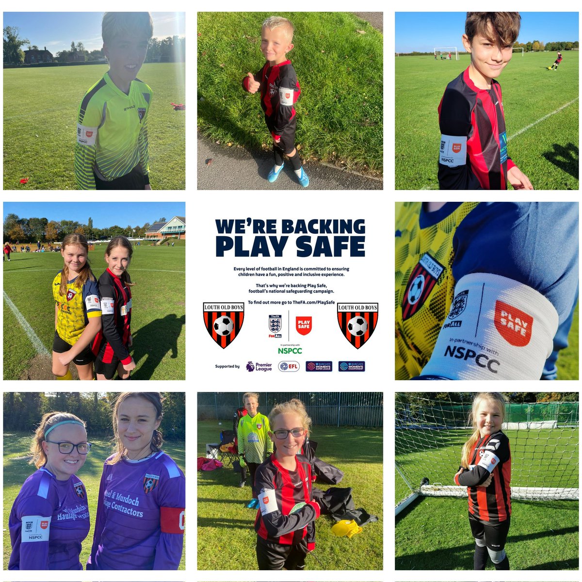 #playsafe 

Well done to all our teams this weekend.
Heres a few of our players sporting their #playsafe armbands.

Remember when it comes to #safeguarding we all have a part to play.

<a href="/Teamgrassroots_/">Grassroots</a>  <a href="/LincolnshireFA/">Lincolnshire FA</a> 

#uptheoldboys #lobgirls #lobfamily ❤🖤