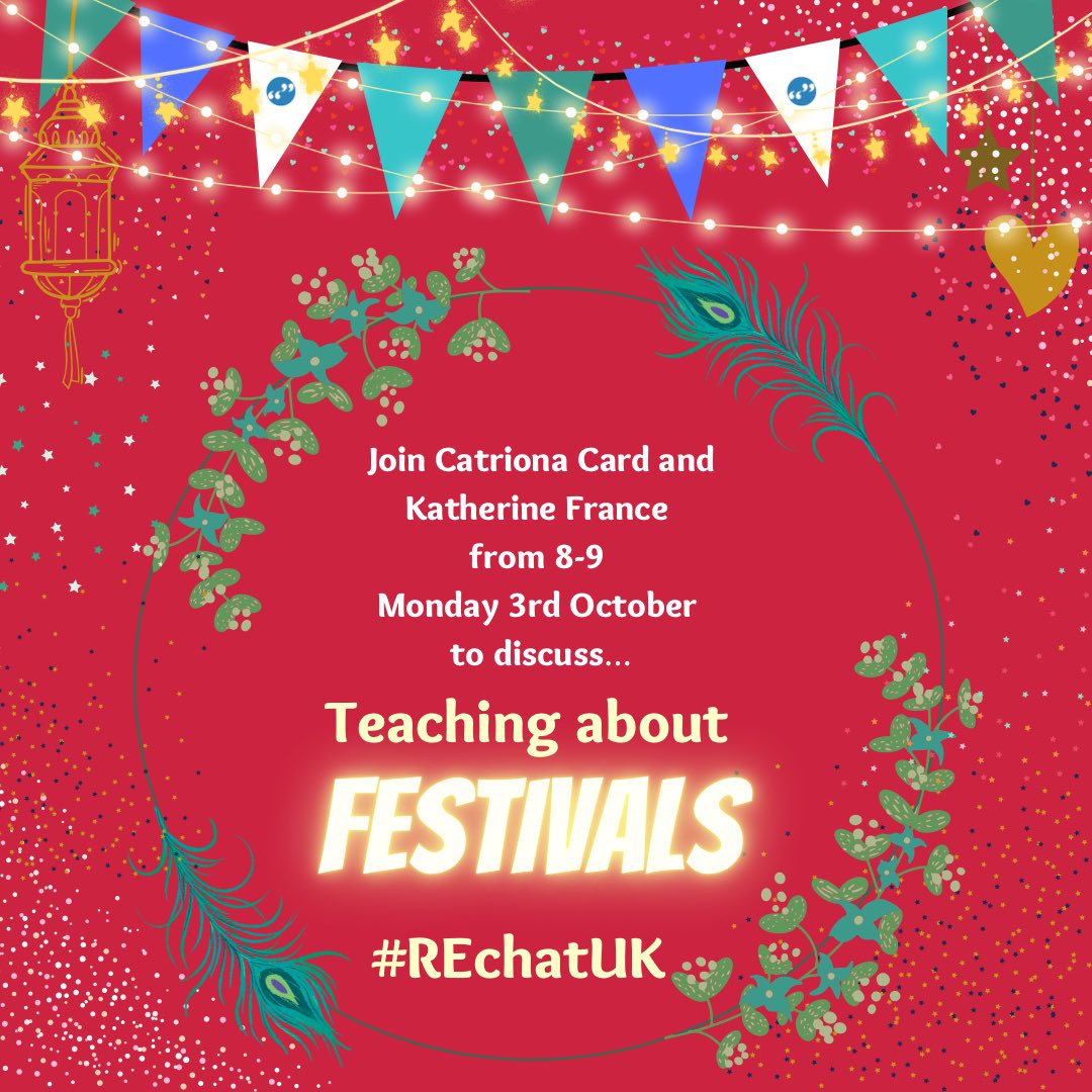 NATREupdate's tweet photo. @CatrionaCard and @Kath_FranceRE from the NATRE exec will be hosting #REchatUK tomorrow, looking at teaching about festivals in schools.
Join them from 8-9pm https://t.co/BgVOh81Dke